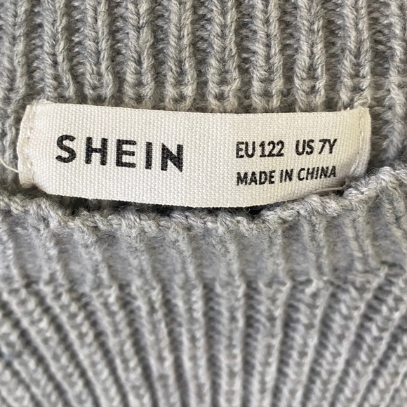 2/$16 Grey Shein Sweater 7Y - Picture 2 of 2